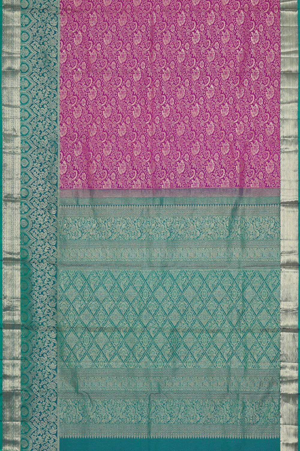 Image of Kanchipattu Purple Brocade Saree