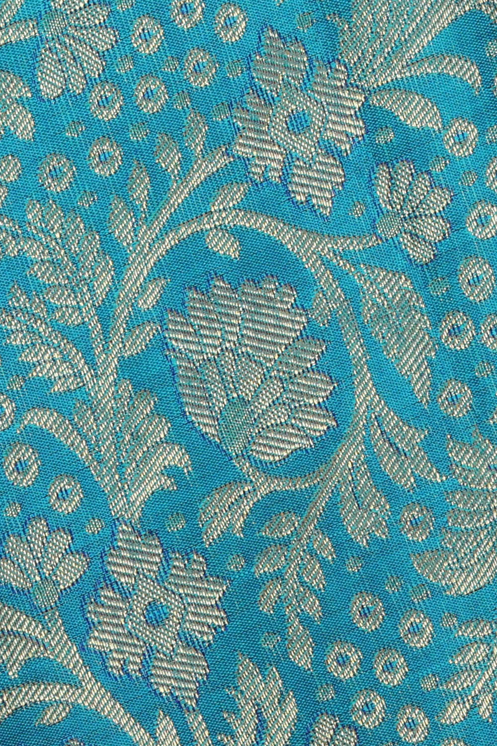 Image of Kanchipattu Blue Brocade Saree
