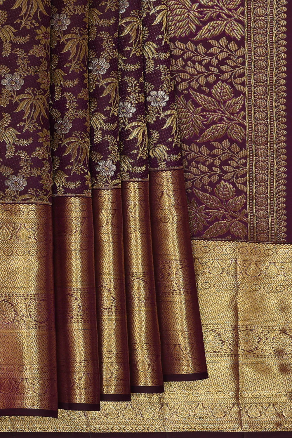 Image of Purple Kanchipattu Brocade Saree