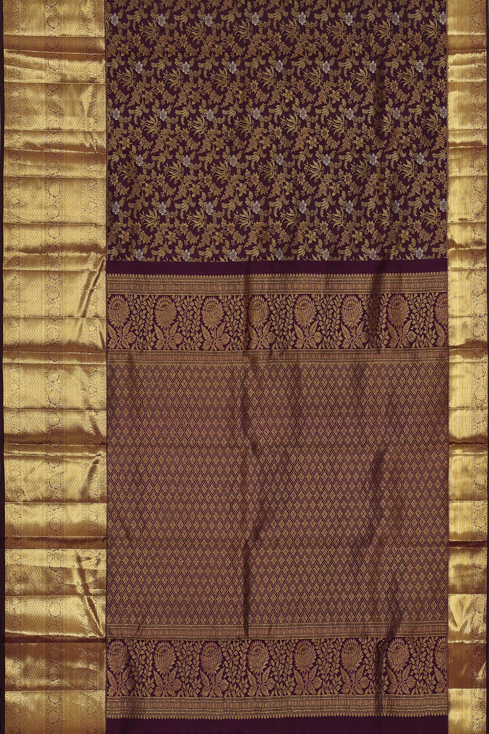 Image of Purple Kanchipattu Brocade Saree