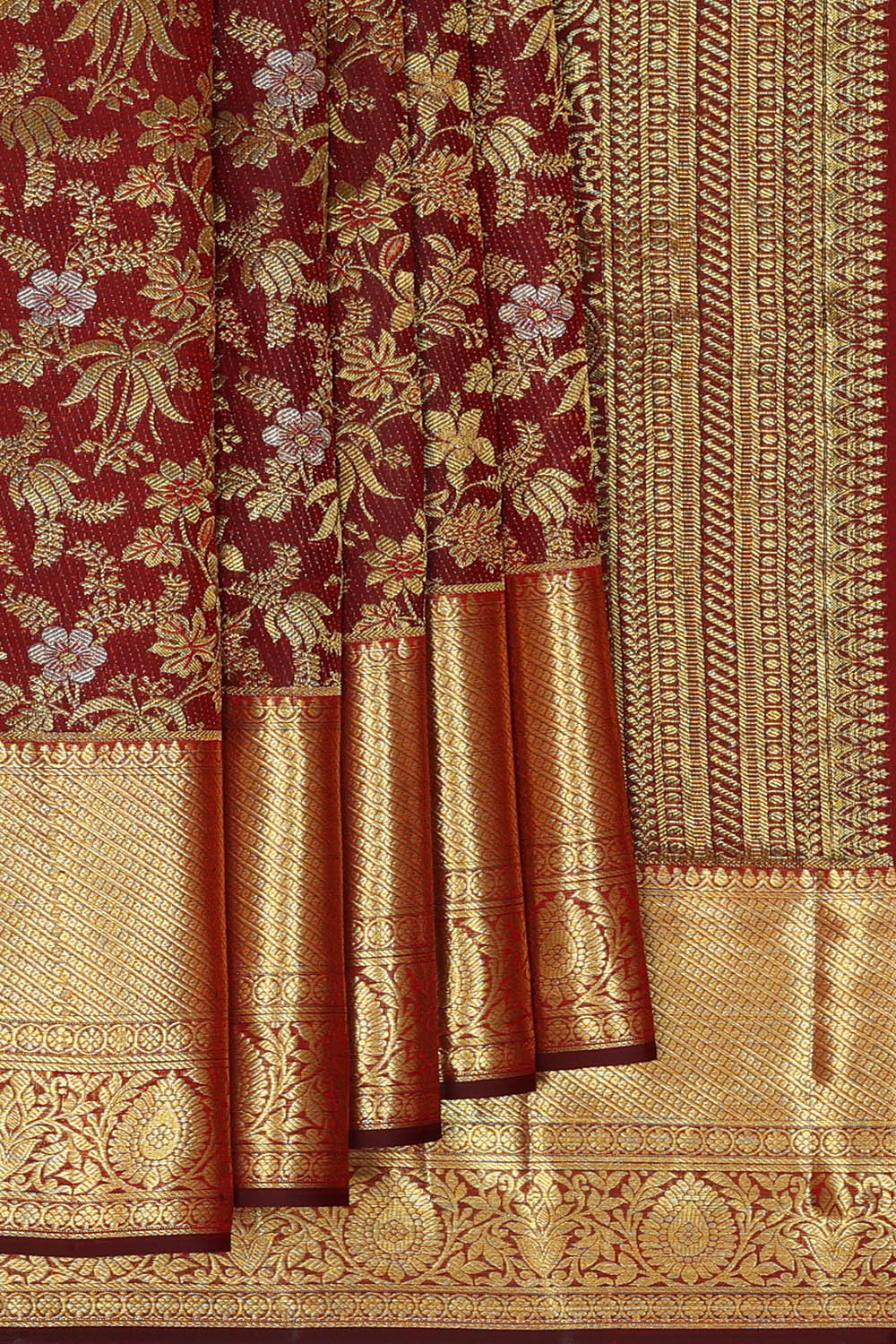 Image of Kanchipattu Maroon saree