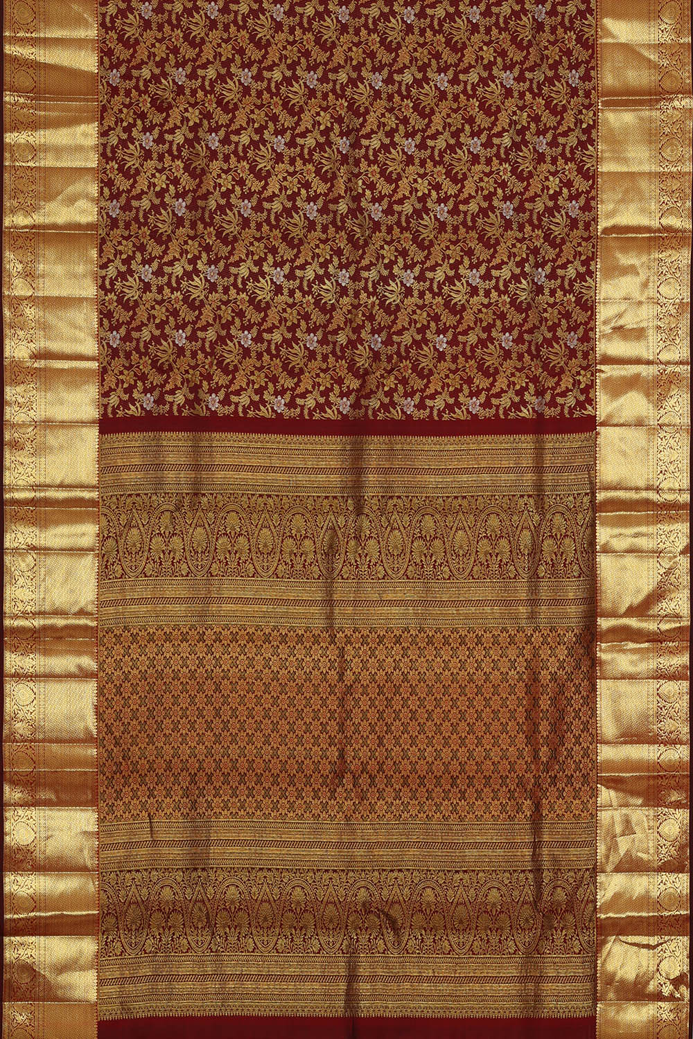 Image of Kanchipattu Maroon saree