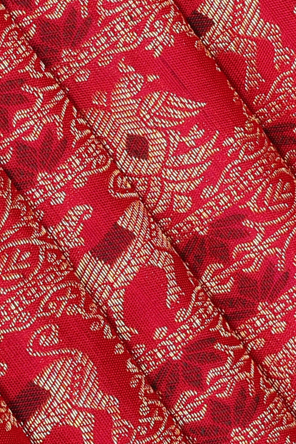 Image of Kanchipattu Red Brocade Saree