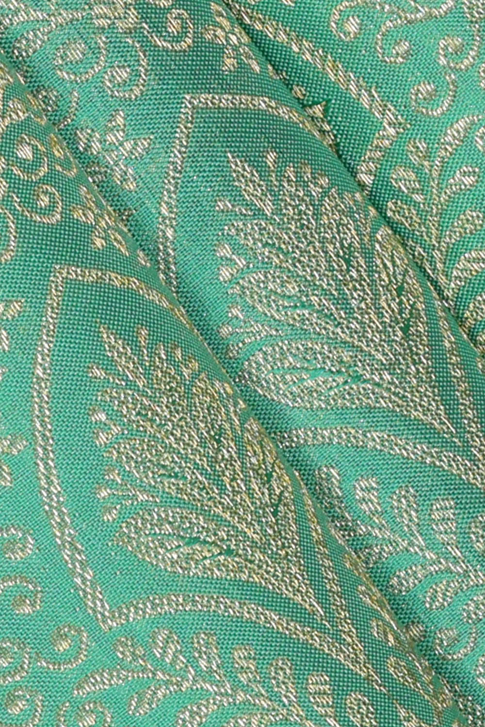 Image of Kanchipattu Aqua-Green Brocade Saree