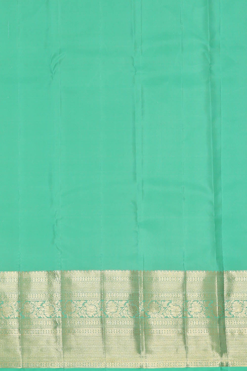Image of Kanchipattu Aqua-Green Brocade Saree