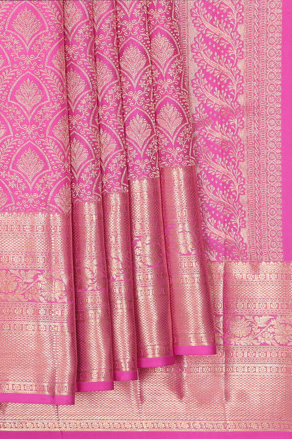 Image of Lavender-Pink Kanchipattu Brocade Saree