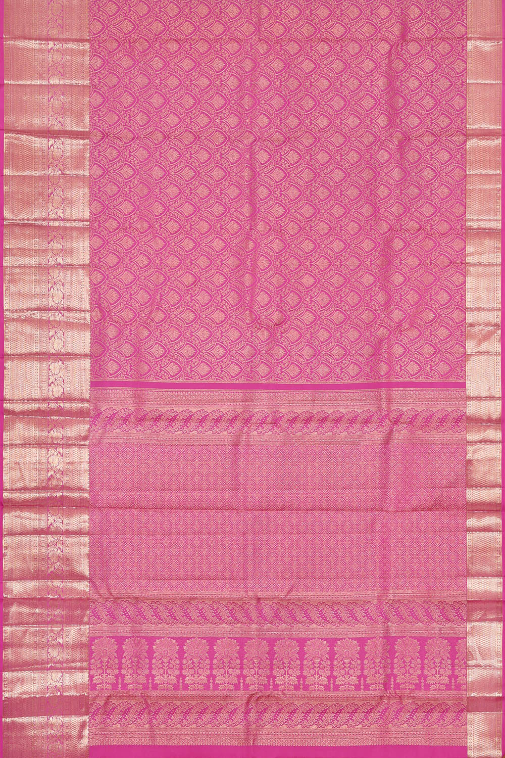 Image of Lavender-Pink Kanchipattu Brocade Saree