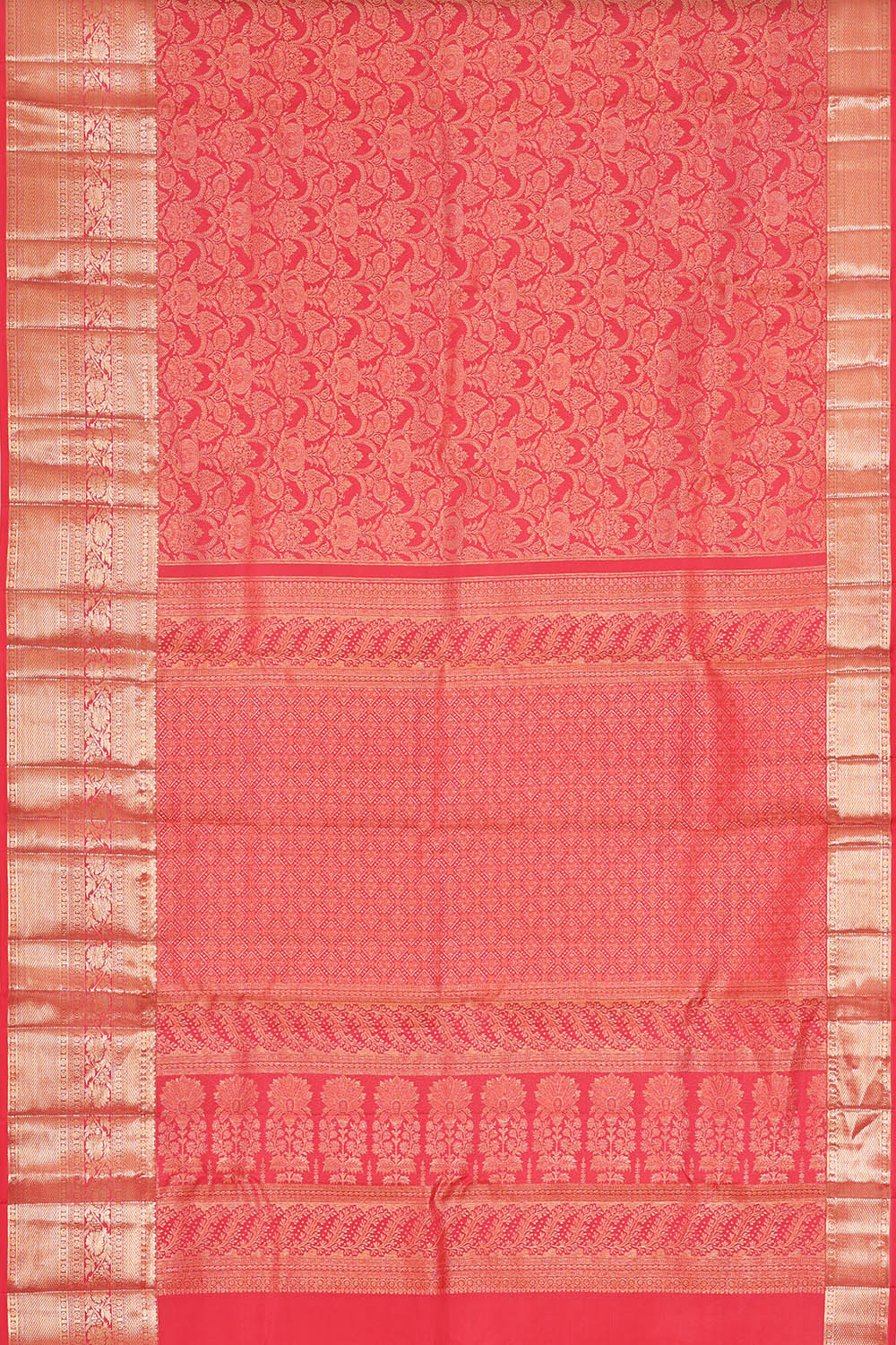 Image of Kanchipattu Fuchsia-Pink Brocade Saree