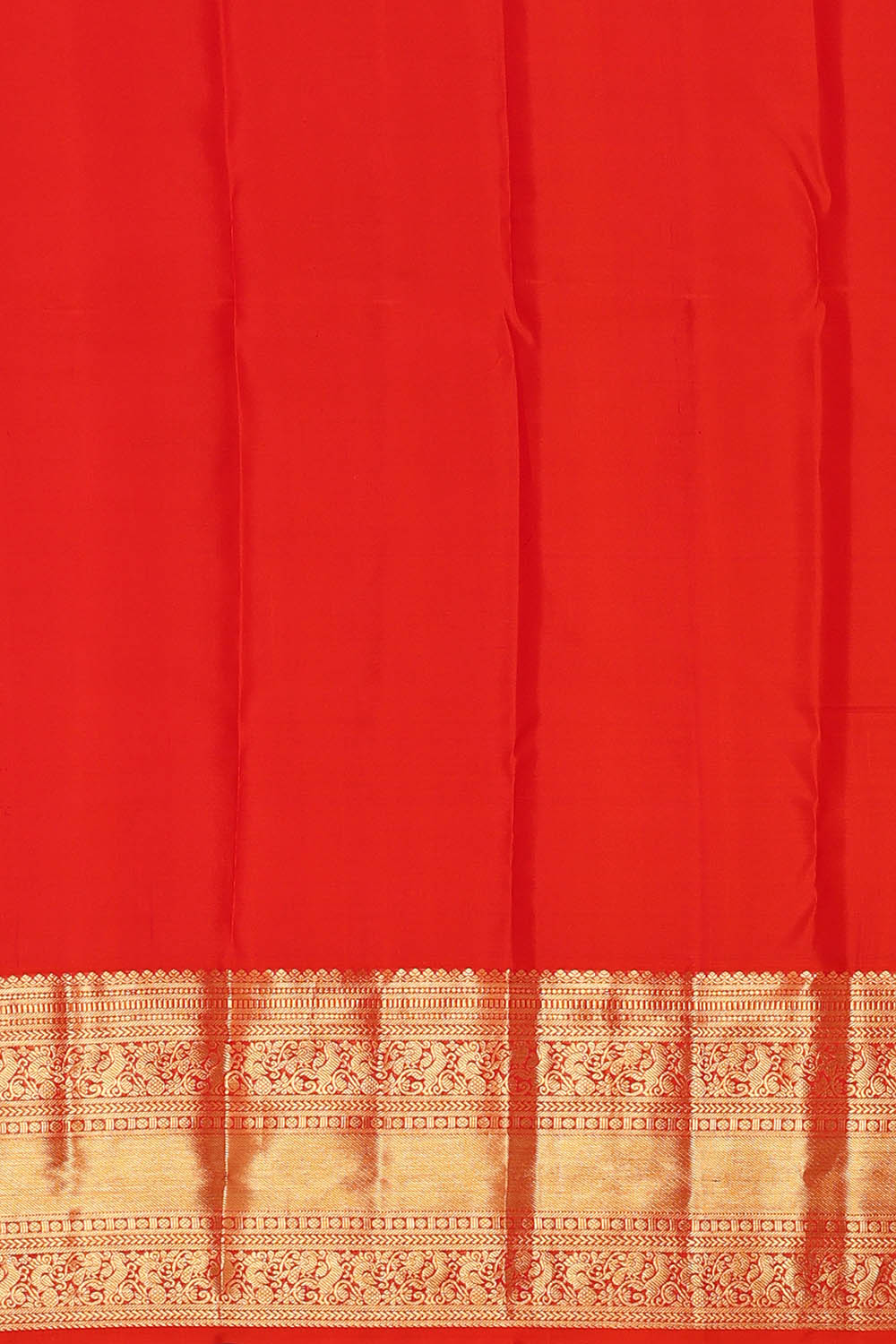 Image of Red Kanchipattu Brocade Saree