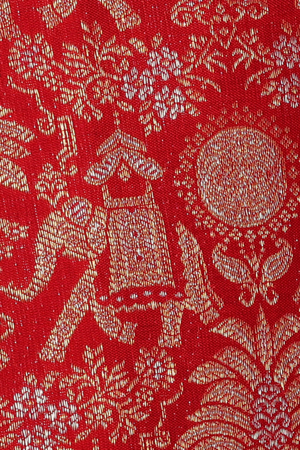 Image of Kanchipattu Red Brocade Saree