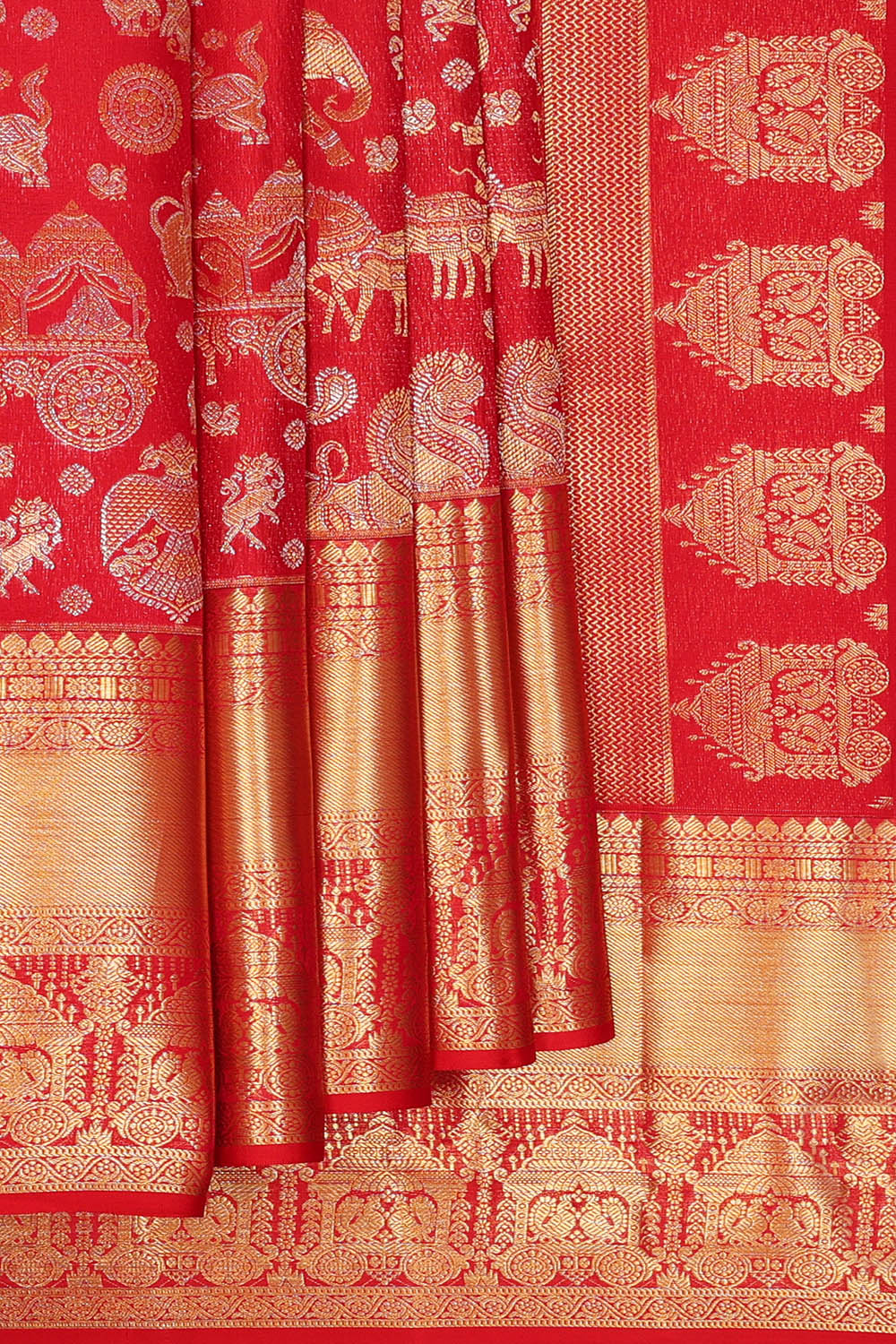 Image of Kanchipattu Red Saree
