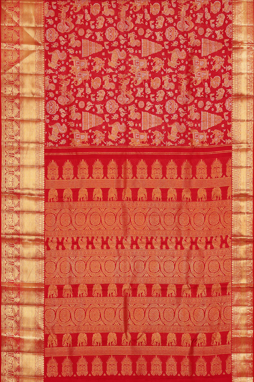 Image of Kanchipattu Red Saree