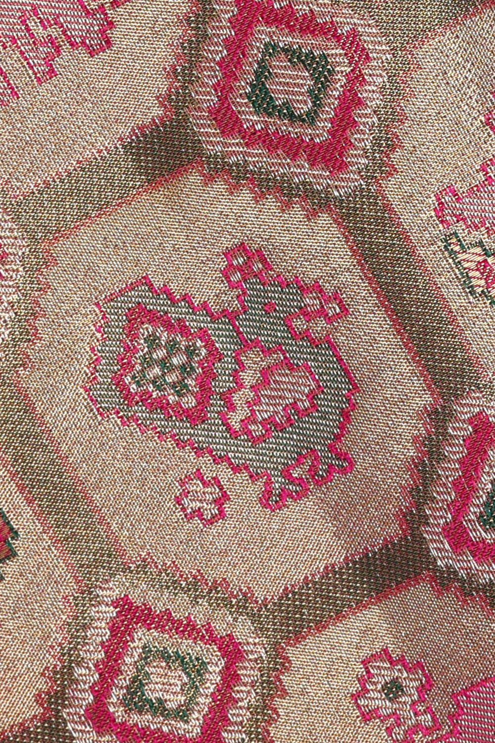 Image of Gold Kanchipattu Tissue Brocade Saree