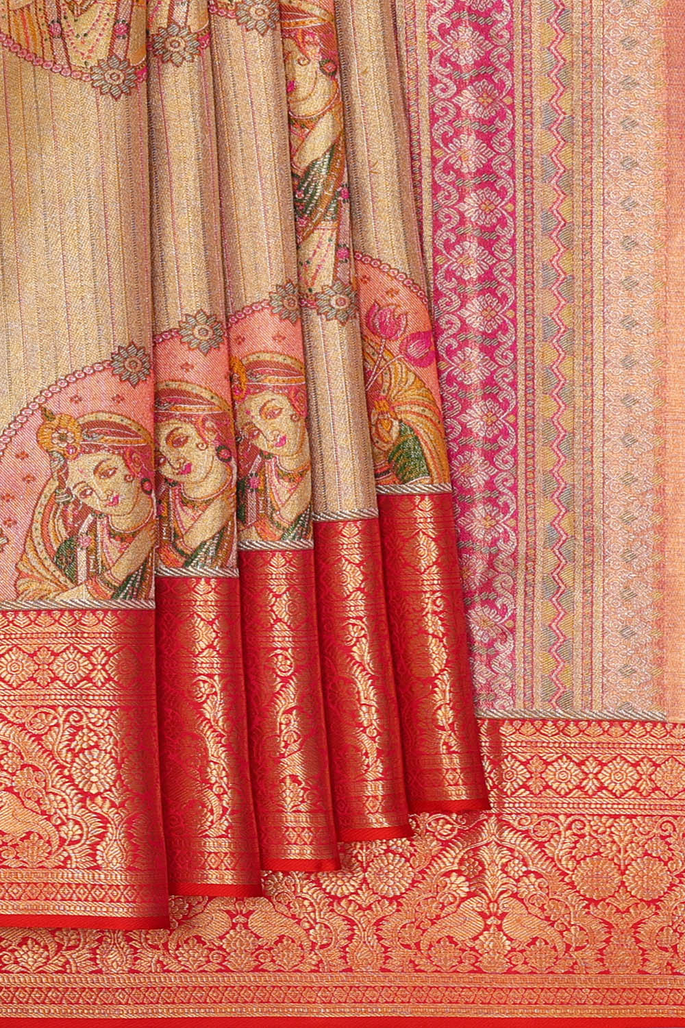 Image of Gold Kanchipattu Tissue Saree