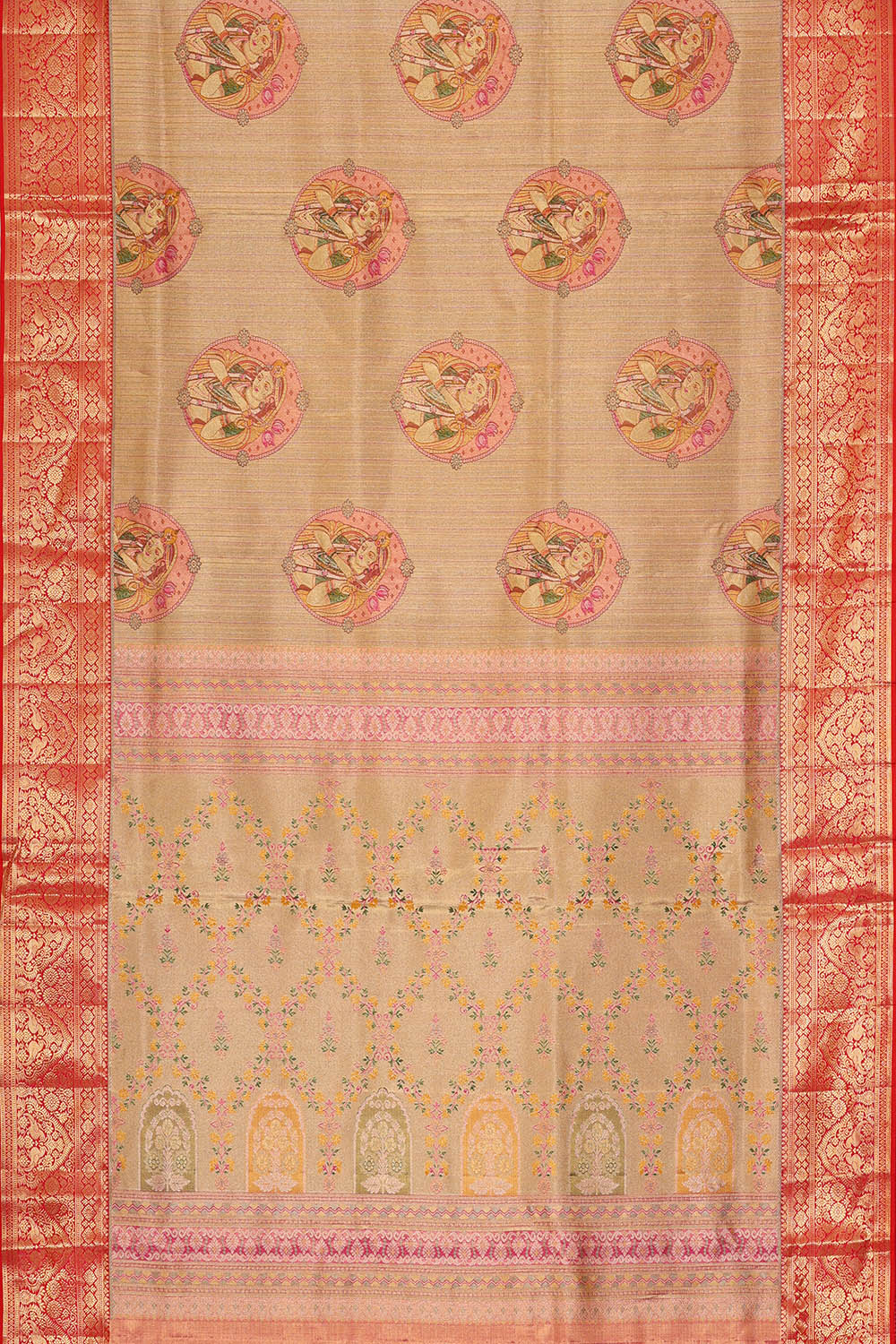 Image of Gold Kanchipattu Tissue Saree