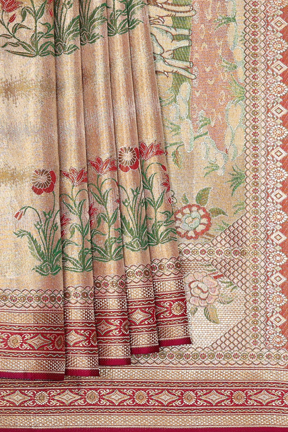 Image of Lavender Kanchipattu Tissue Saree