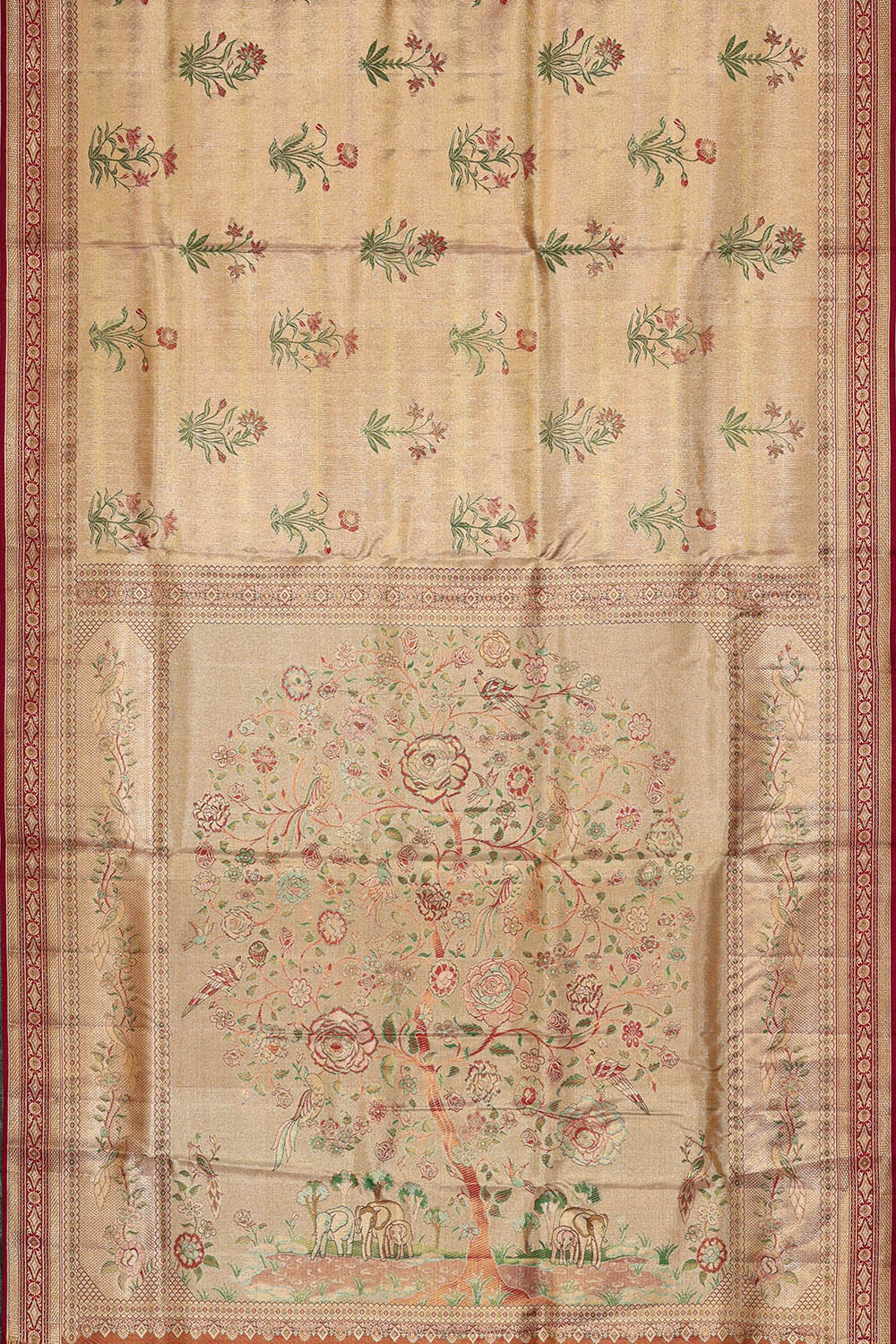 Image of Lavender Kanchipattu Tissue Saree