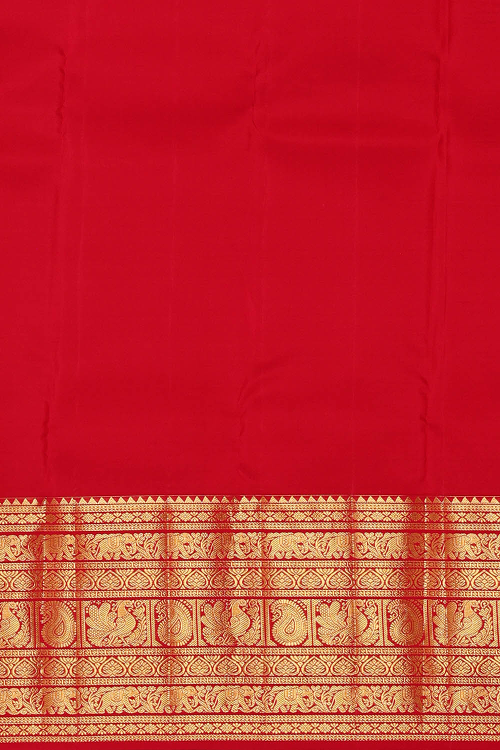 Image of Kanchipattu Red Kattam Saree