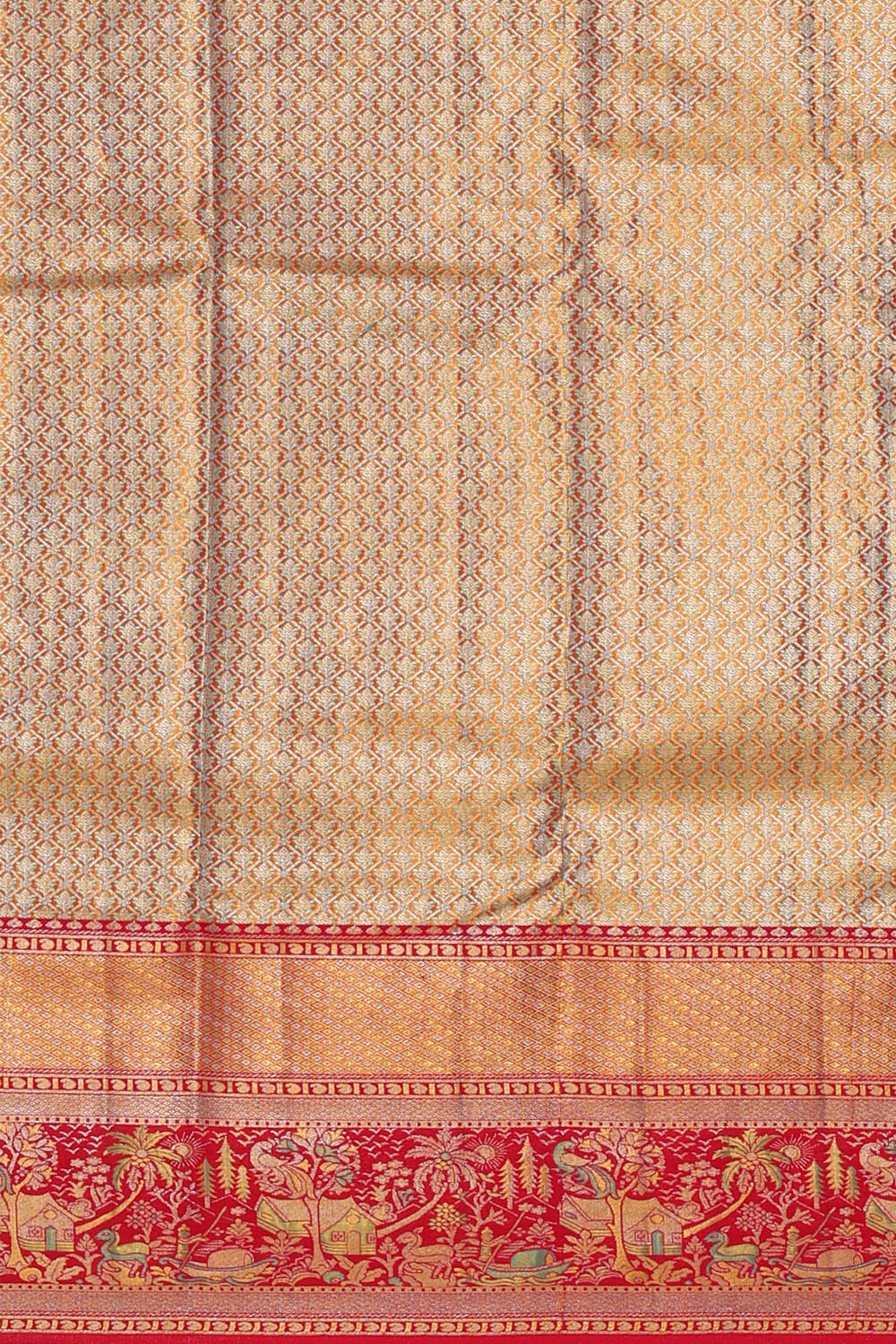 Image of Light-Green Kanchipattu Tissue Brocade Saree