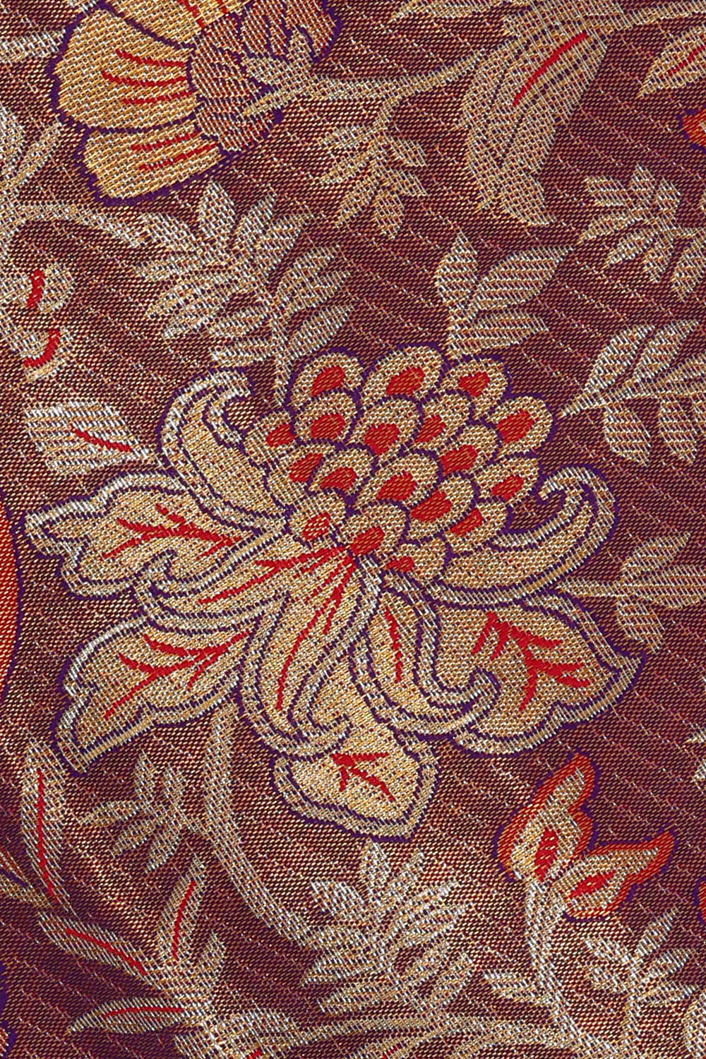 Image of Purple Kanchipattu Tissue Brocade Saree