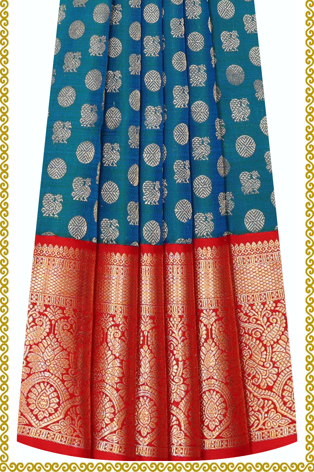 Image of Kanchipattu Pavada Unstitched Set