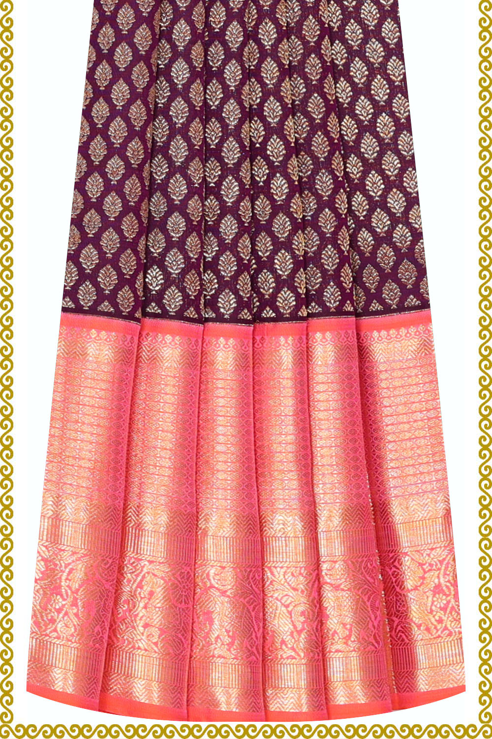 Image of Kanchipattu Pavada Unstitched Set