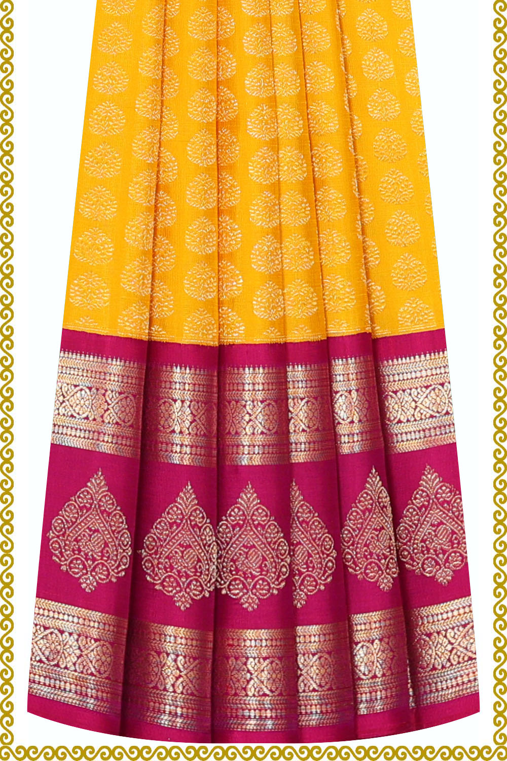 Image of Kanchipattu Pavada Unstitched Set