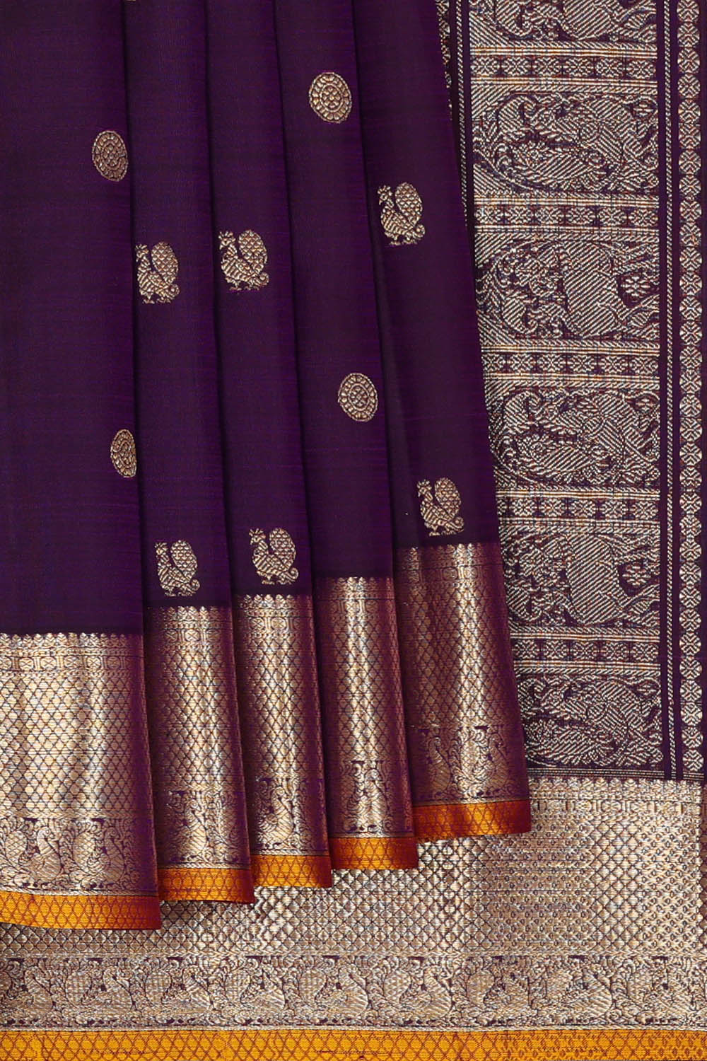 Image of Kanchipattu Purple Saree