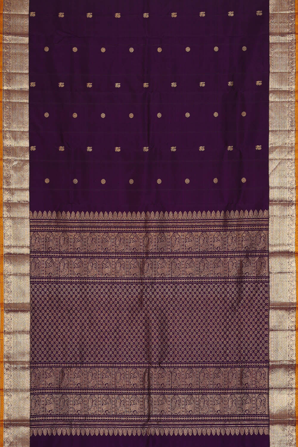 Image of Kanchipattu Purple Saree