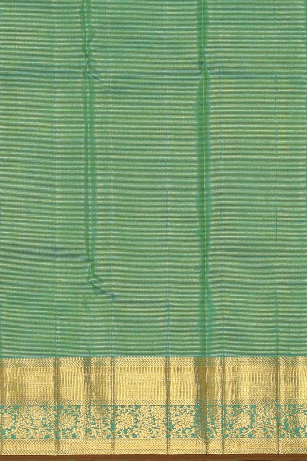 Image of Kanchipattu Parrot-Green Saree