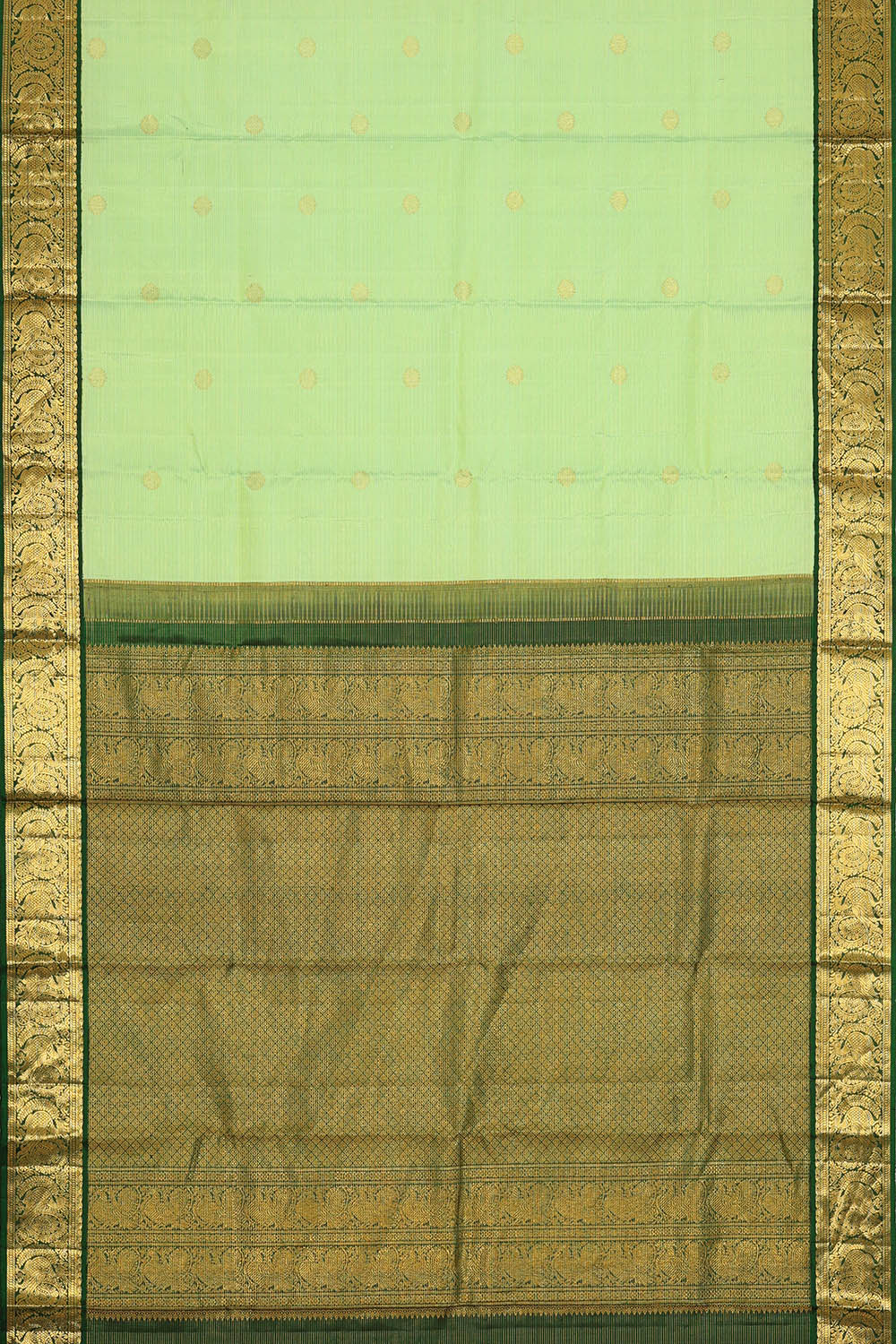 Image of Mint-Green Kanchipattu Saree