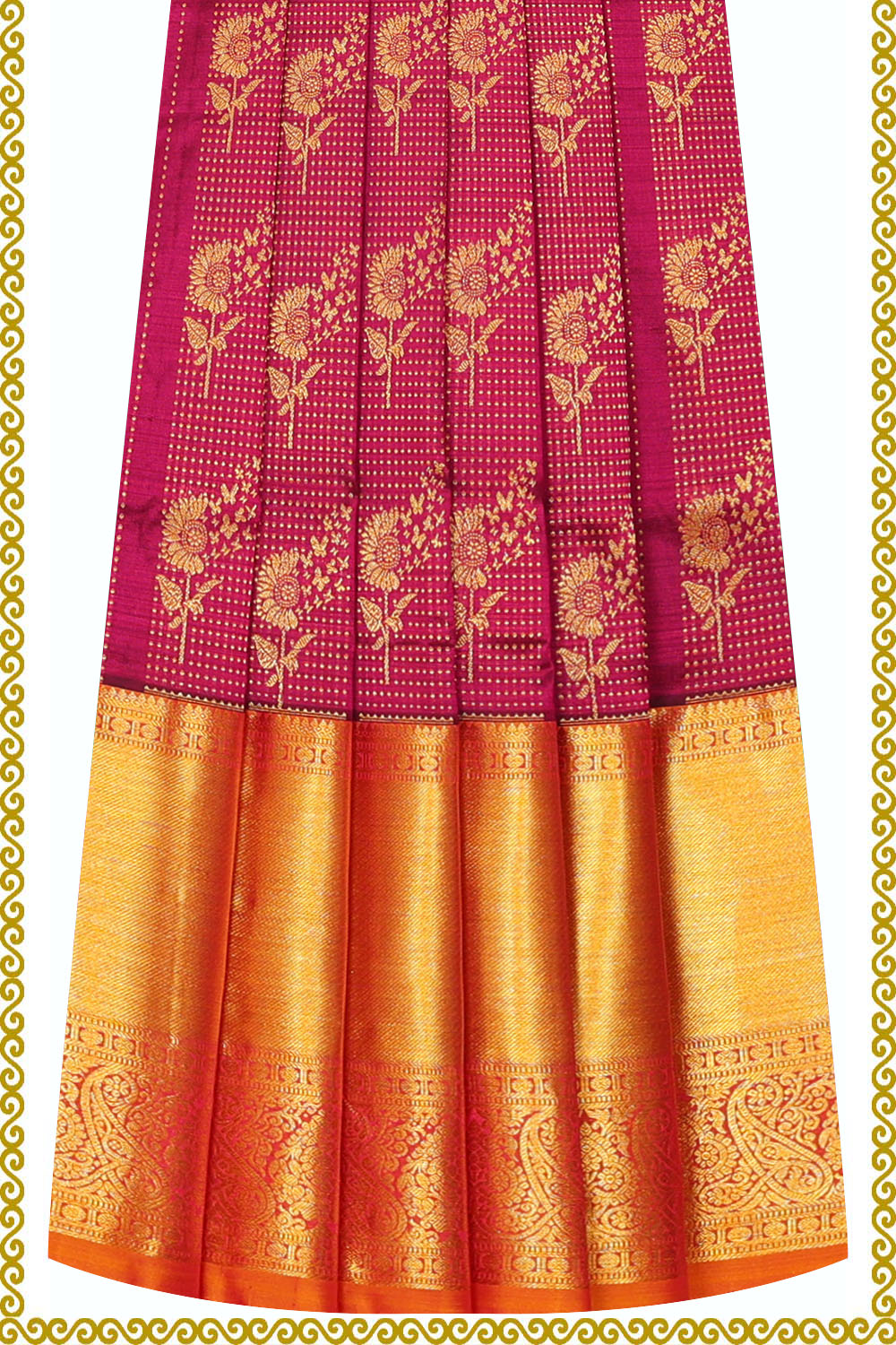 Image of Kanchipattu Pavada Unstitched Set