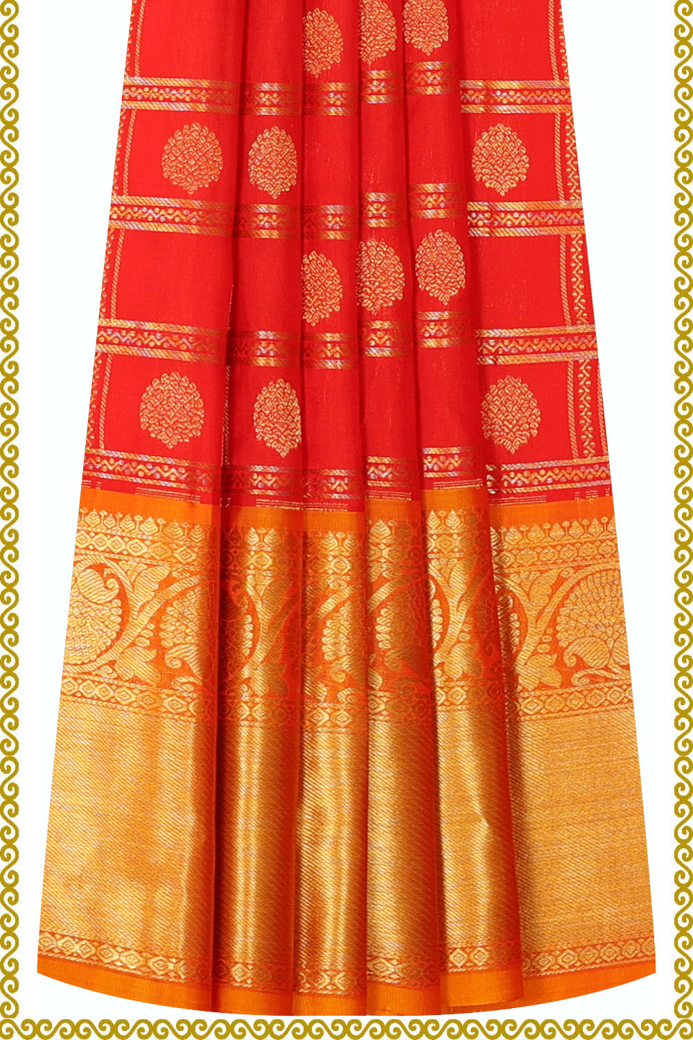 Image of Kanchipattu Pavada Unstitched Set