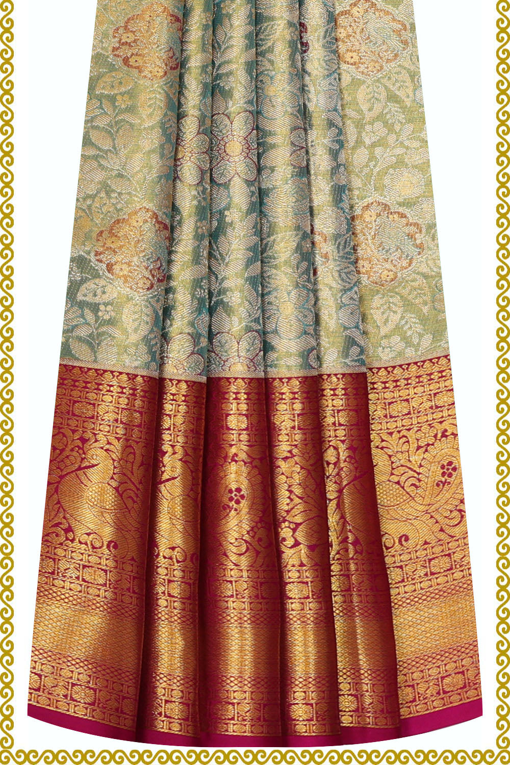 Image of Kanchipattu Pavada Unstitched Set