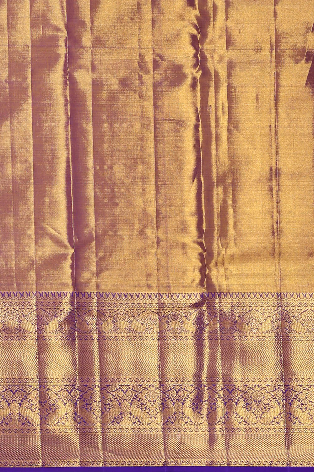 Image of Kanchipattu Purple Tissue Brocade Saree