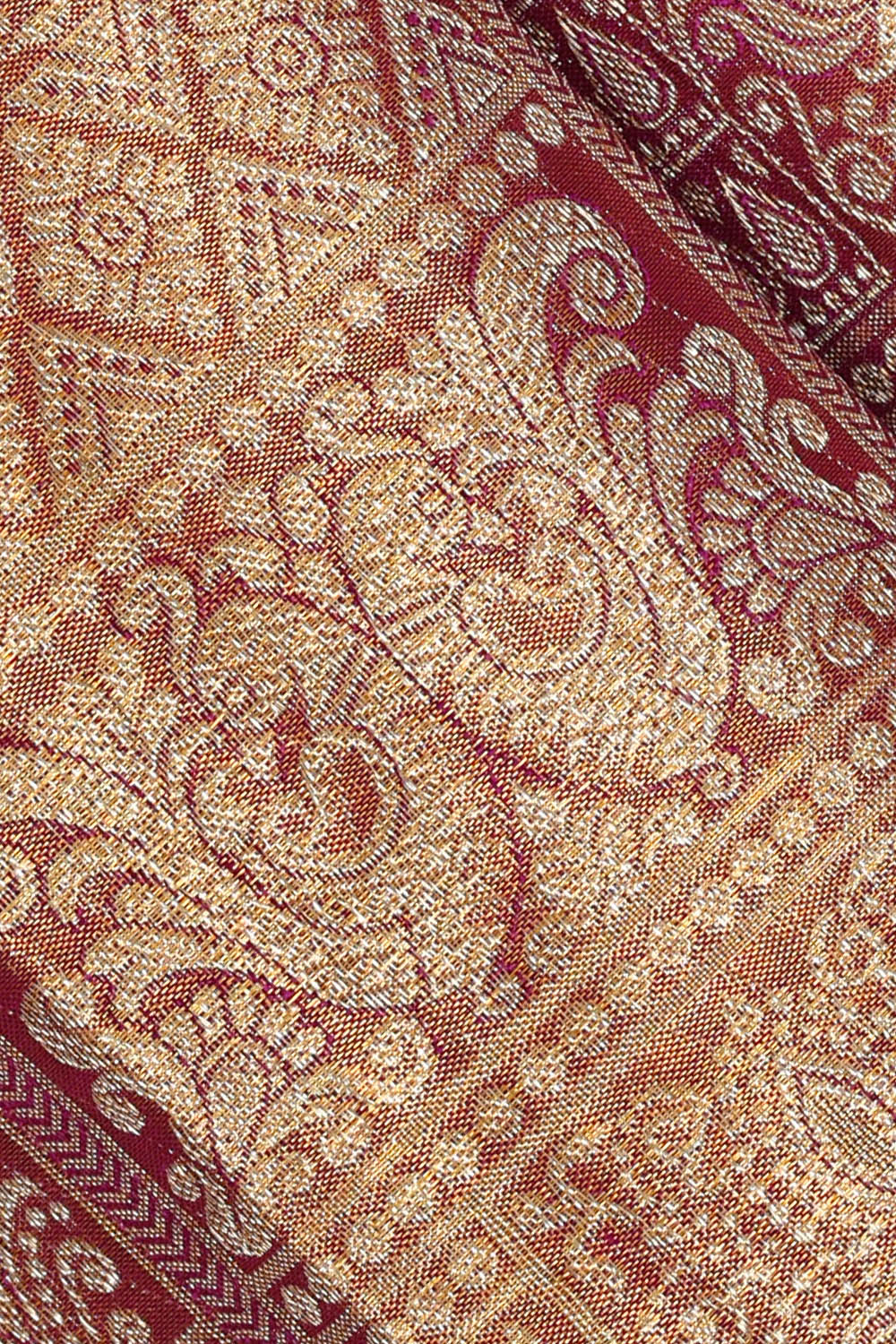 Image of Kanchipattu Mauve-Purple Tissue Brocade Saree
