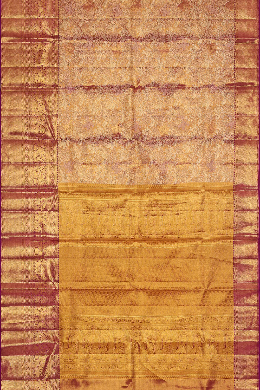 Image of Kanchipattu Mauve Tissue Brocade Saree