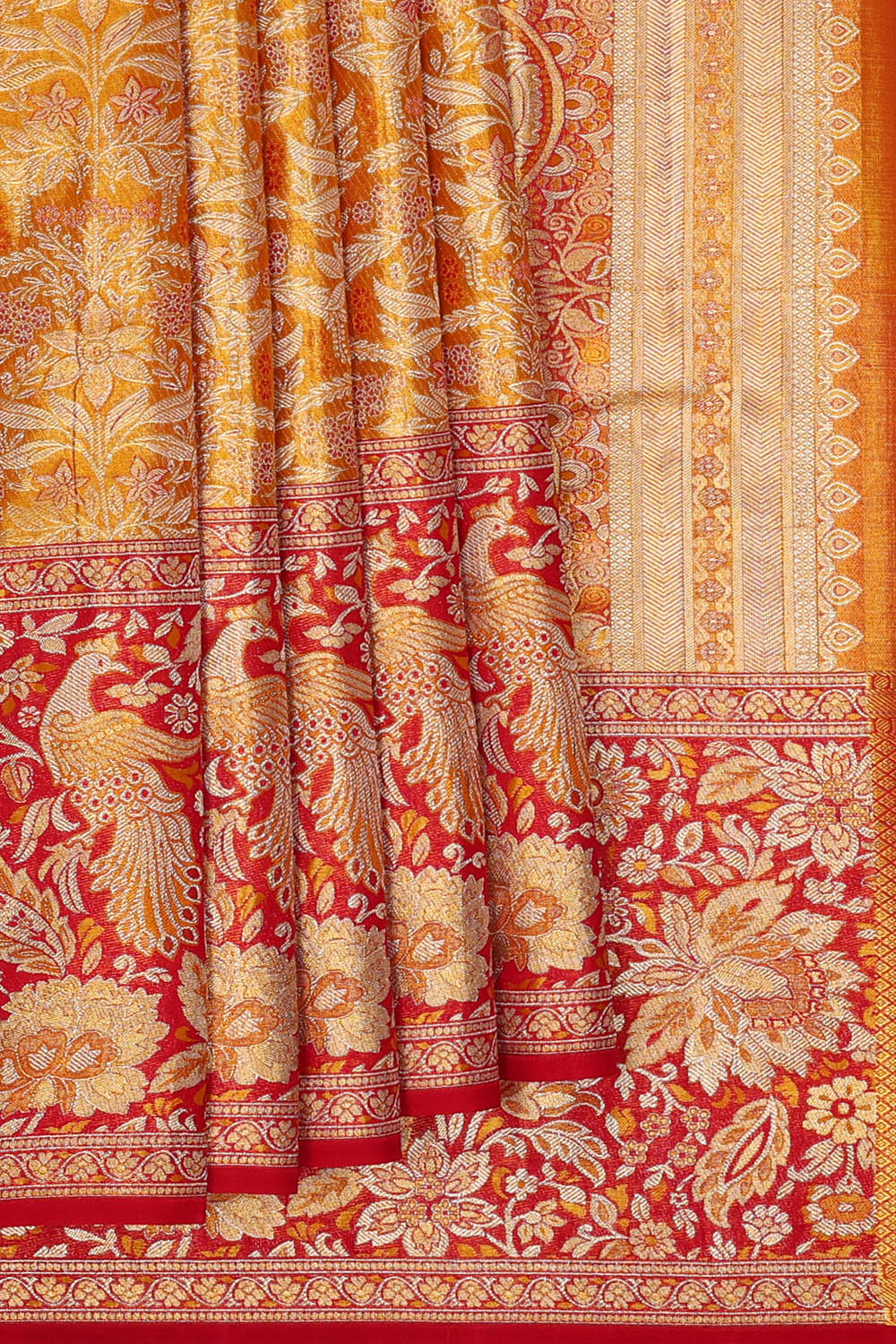 Image of Kanchipattu Gold Tissue Brocade Saree