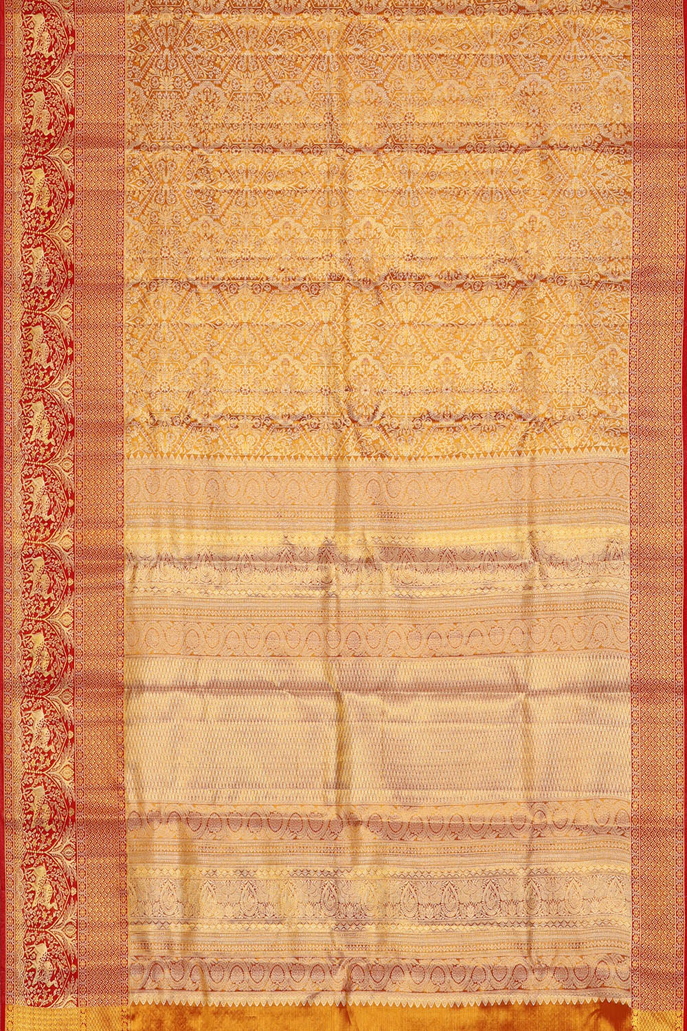 Image of Kanchipattu Gold Tissue Brocade Saree