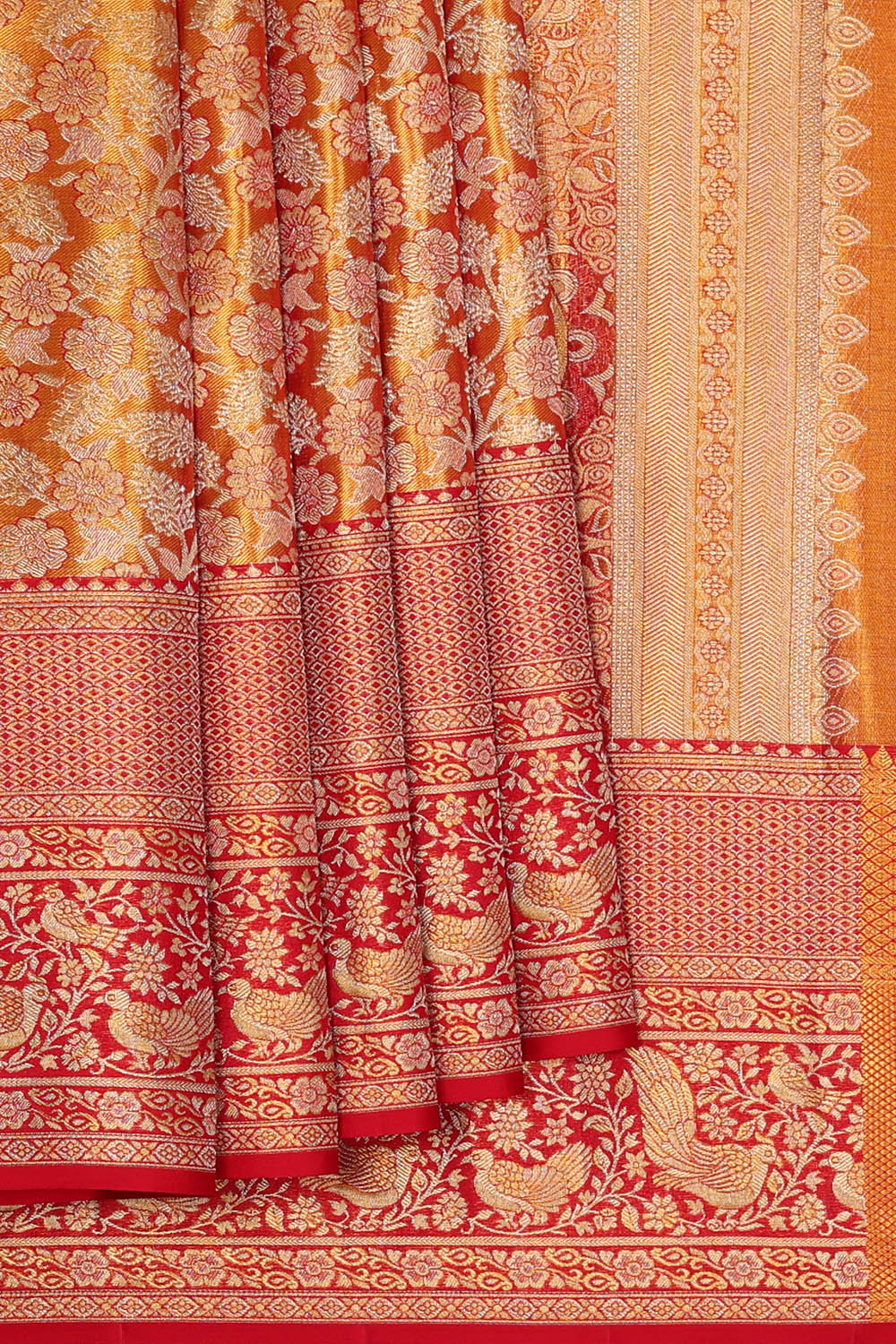 Image of Kanchipattu Gold Tissue Brocade Saree