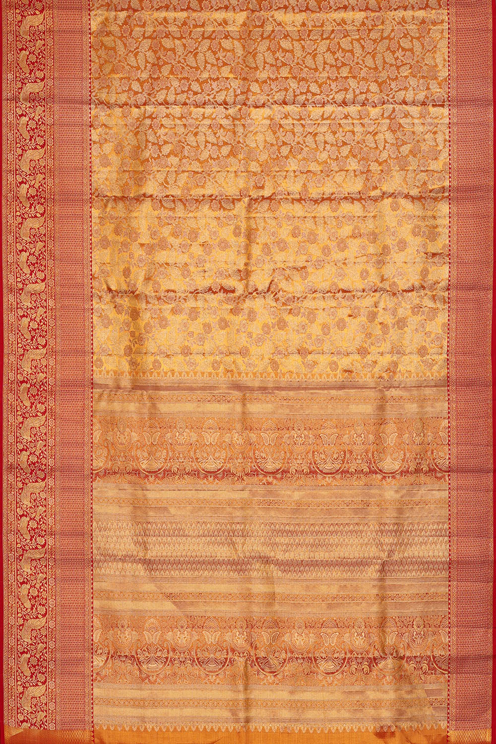Image of Kanchipattu Gold Tissue Brocade Saree