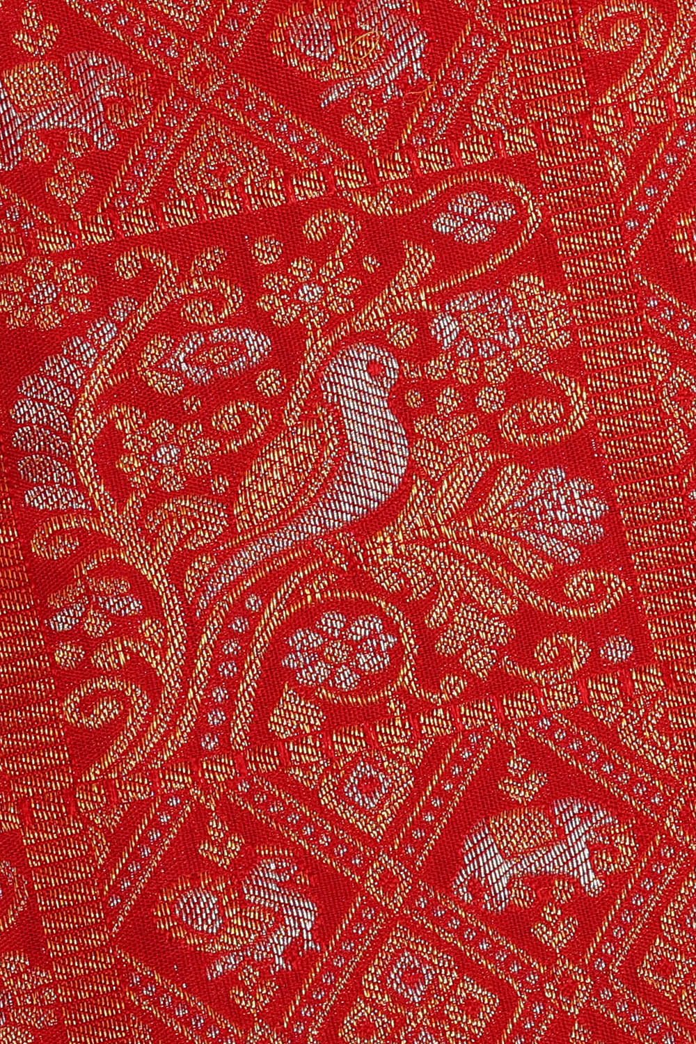 Image of Red Kanchipattu Brocade Saree