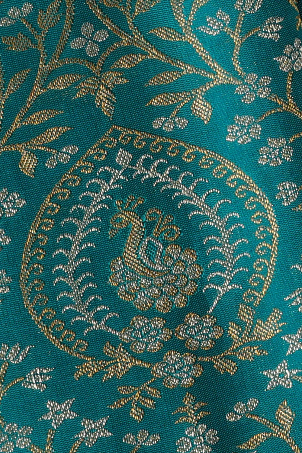 Image of Blue Kanchipattu Brocade Saree