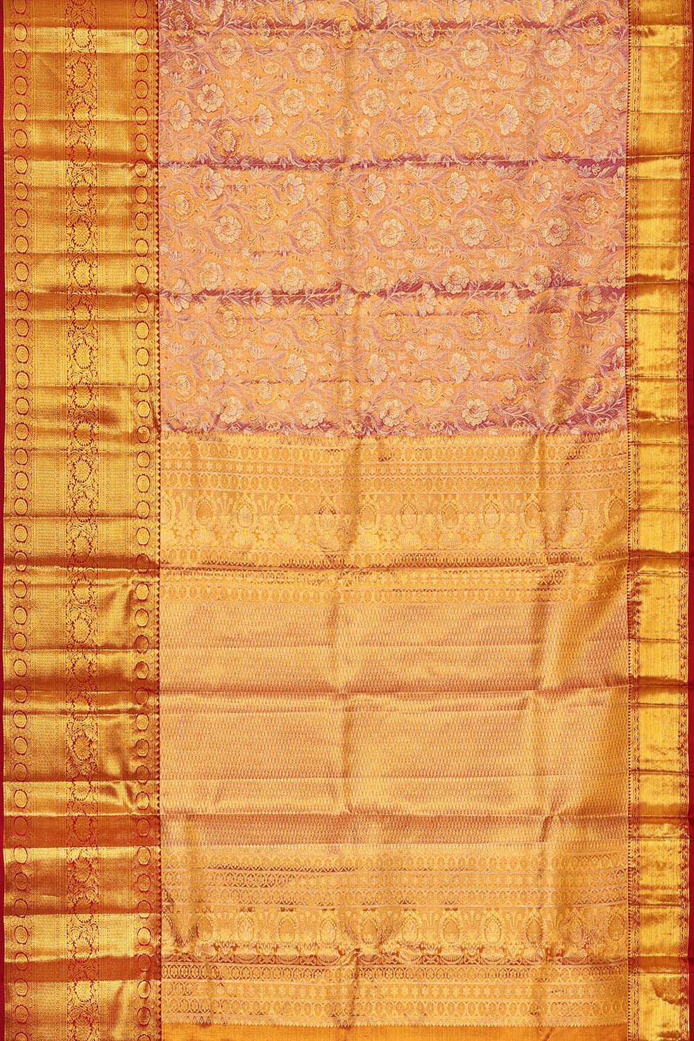 Image of Kanchipattu Purple Tissue Brocade Saree