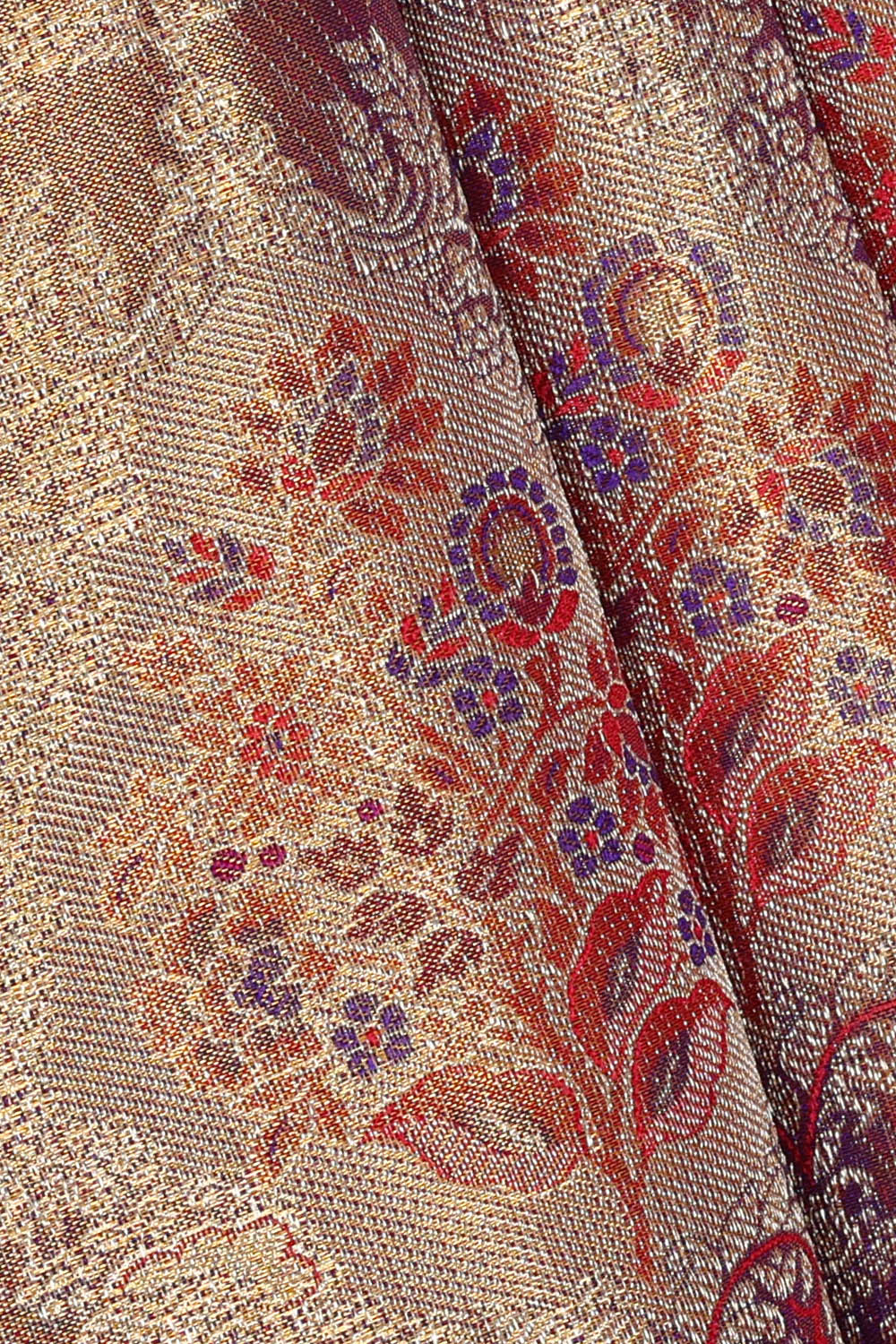 Image of Kanchipattu Purple Tissue Brocade Saree