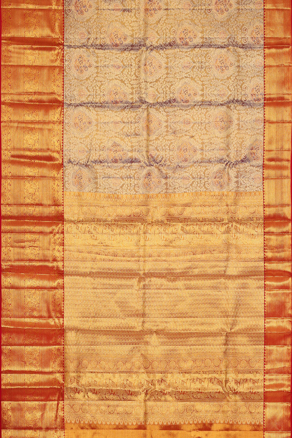 Image of Kanchipattu Purple Tissue Brocade Saree