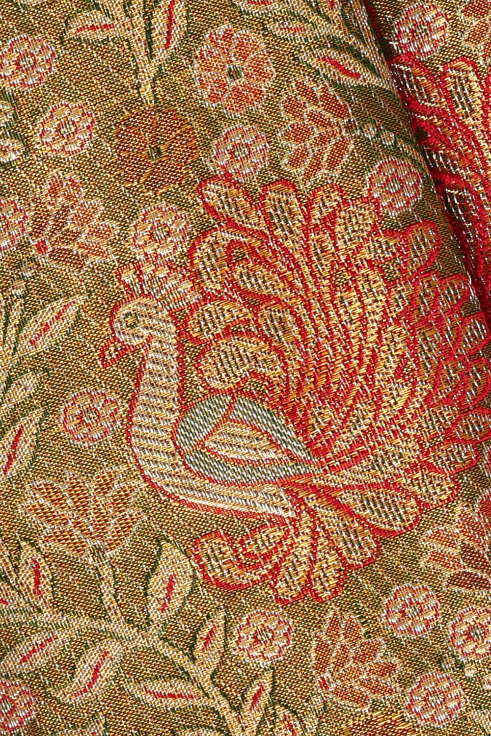 Image of Kanchipattu Green Tissue Brocade Saree