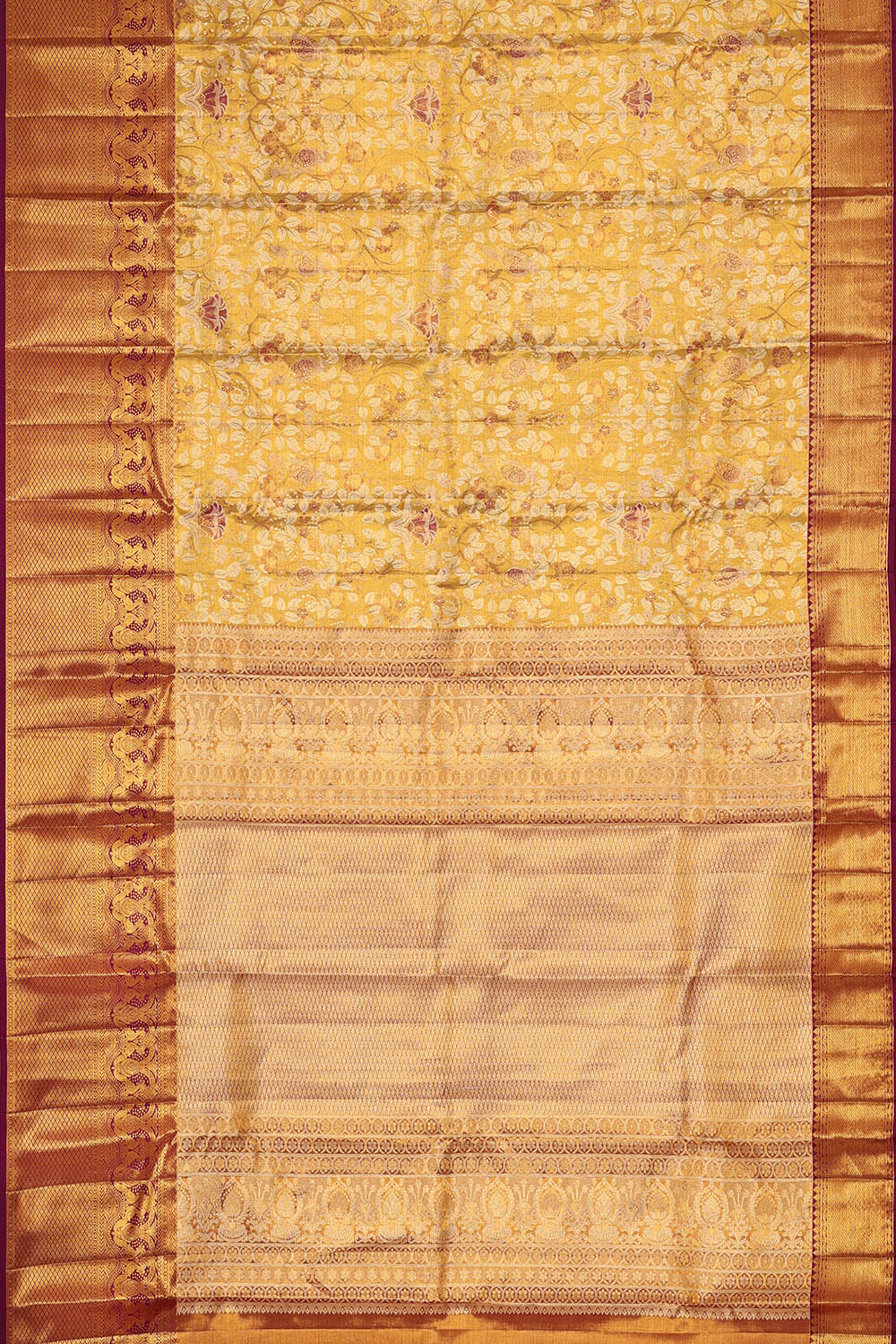 Image of Kanchipattu Gold Tissue Brocade Saree