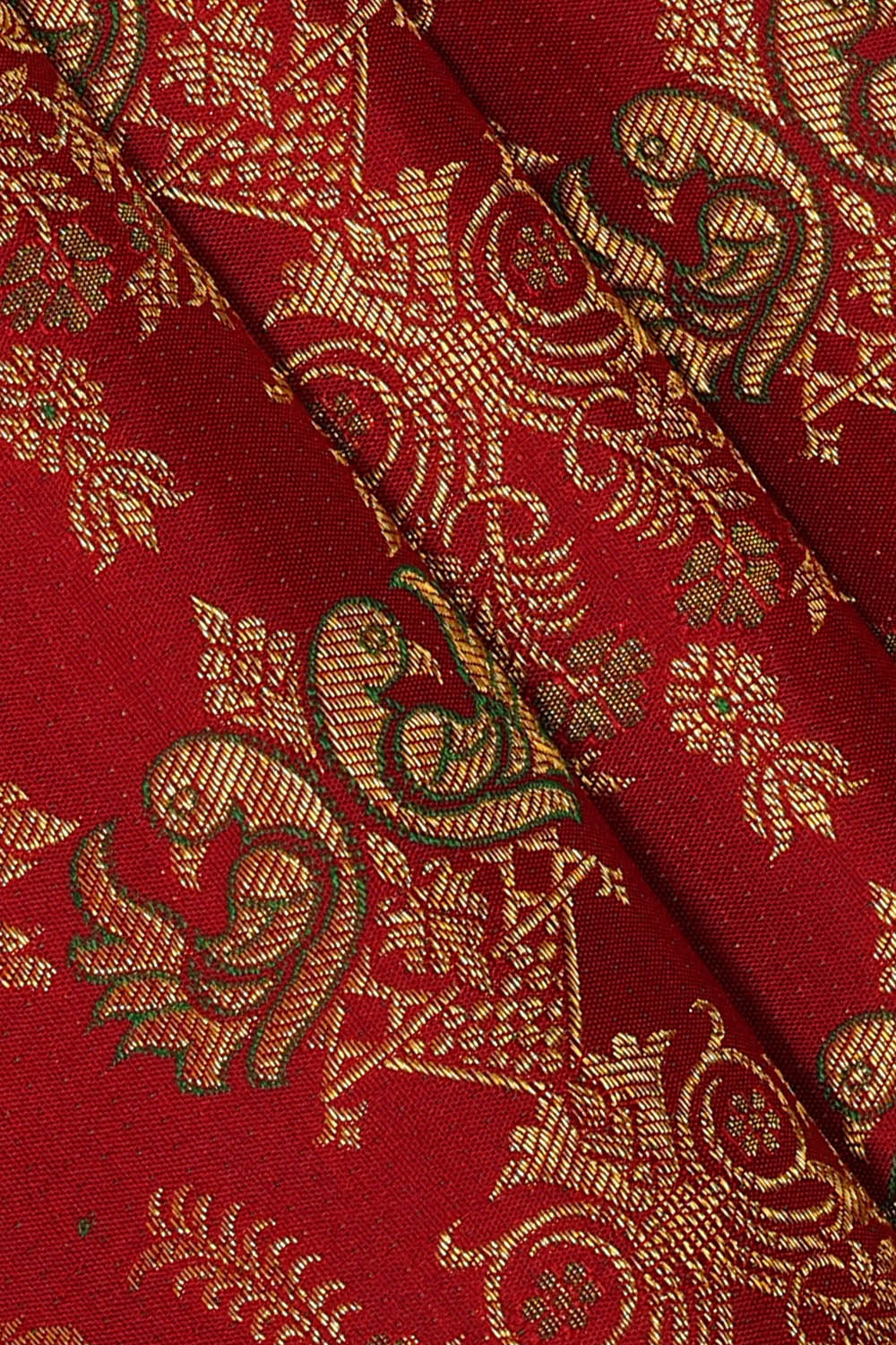 Image of Kanchipattu Maroon Brocade Saree