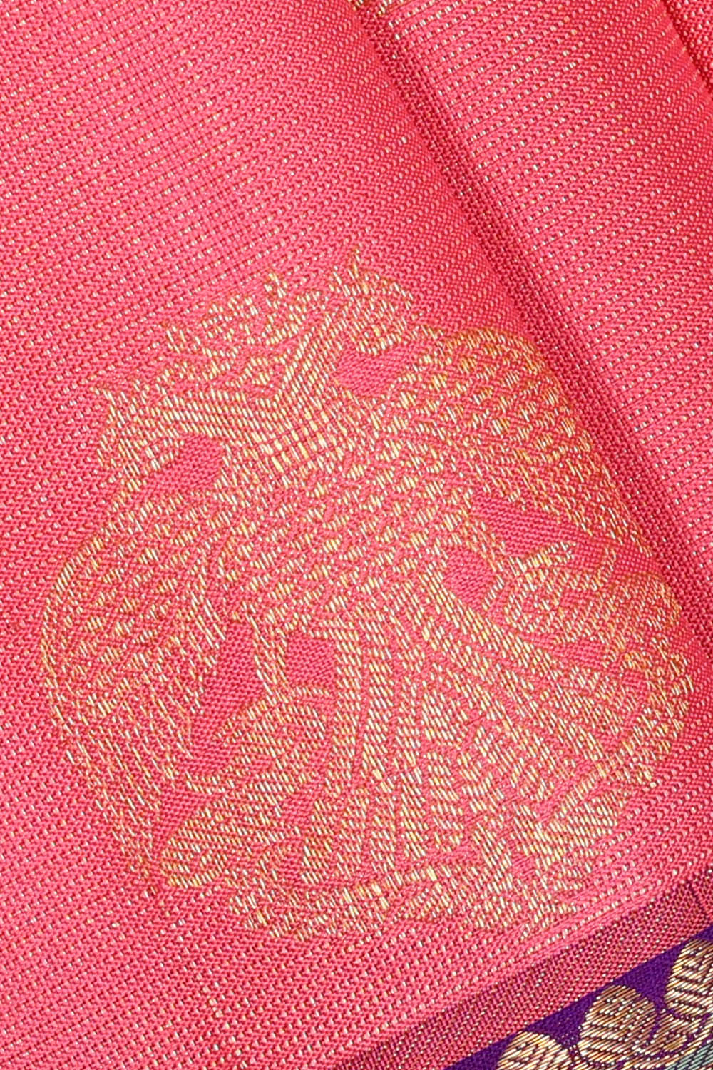 Image of Kanchipattu Fuchsia-Pink Saree
